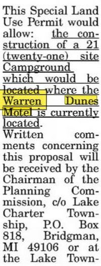 Warren Dunes Motel - Sept 2007 Article On Land Usage Change (newer photo)